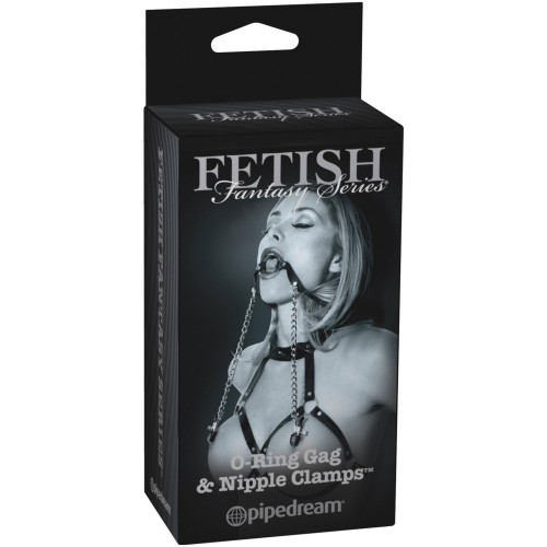 Fetish Fantasy O-Ring Gag & Nipple Clamps