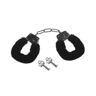 Black Furry Handcuffs