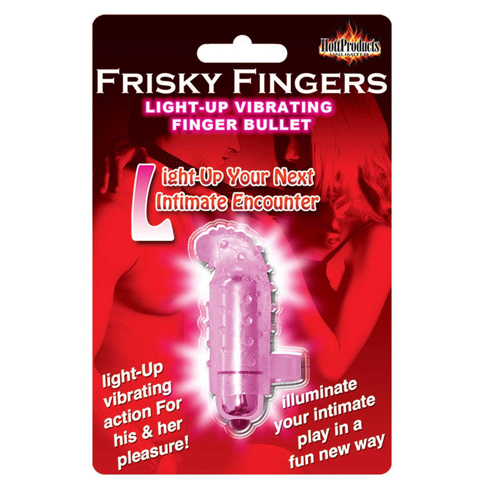 Frisky Finger Light Up Vibrating Bullet Magenta