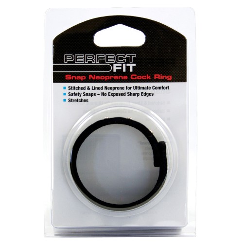 Perfect Fit Neoprene Cock Ring Black