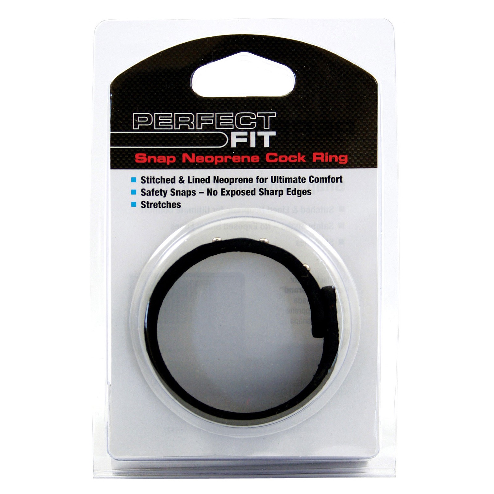 Perfect Fit Neoprene Cock Ring Black