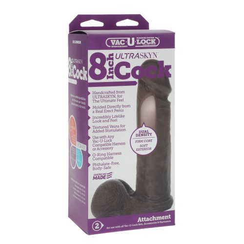 8 Inch Vac-U-Lock Ultraskyn Cock Attachment