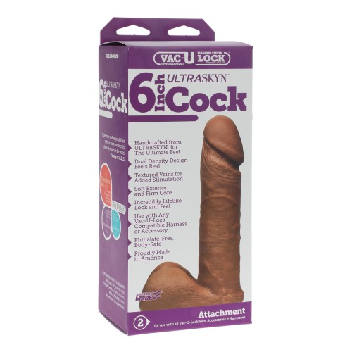 Anexo de Pene Ultraskyn de 6 Pulgadas Vac-U-Lock