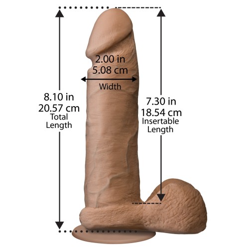 Realistic 8" Ultraskyn Cock with Balls