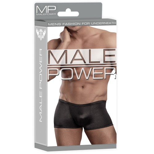 Male Power Satin Lycra Boxer for Men - Black Medium