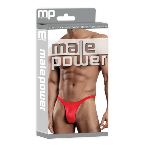 Male Power Satin Bong Thong - Red