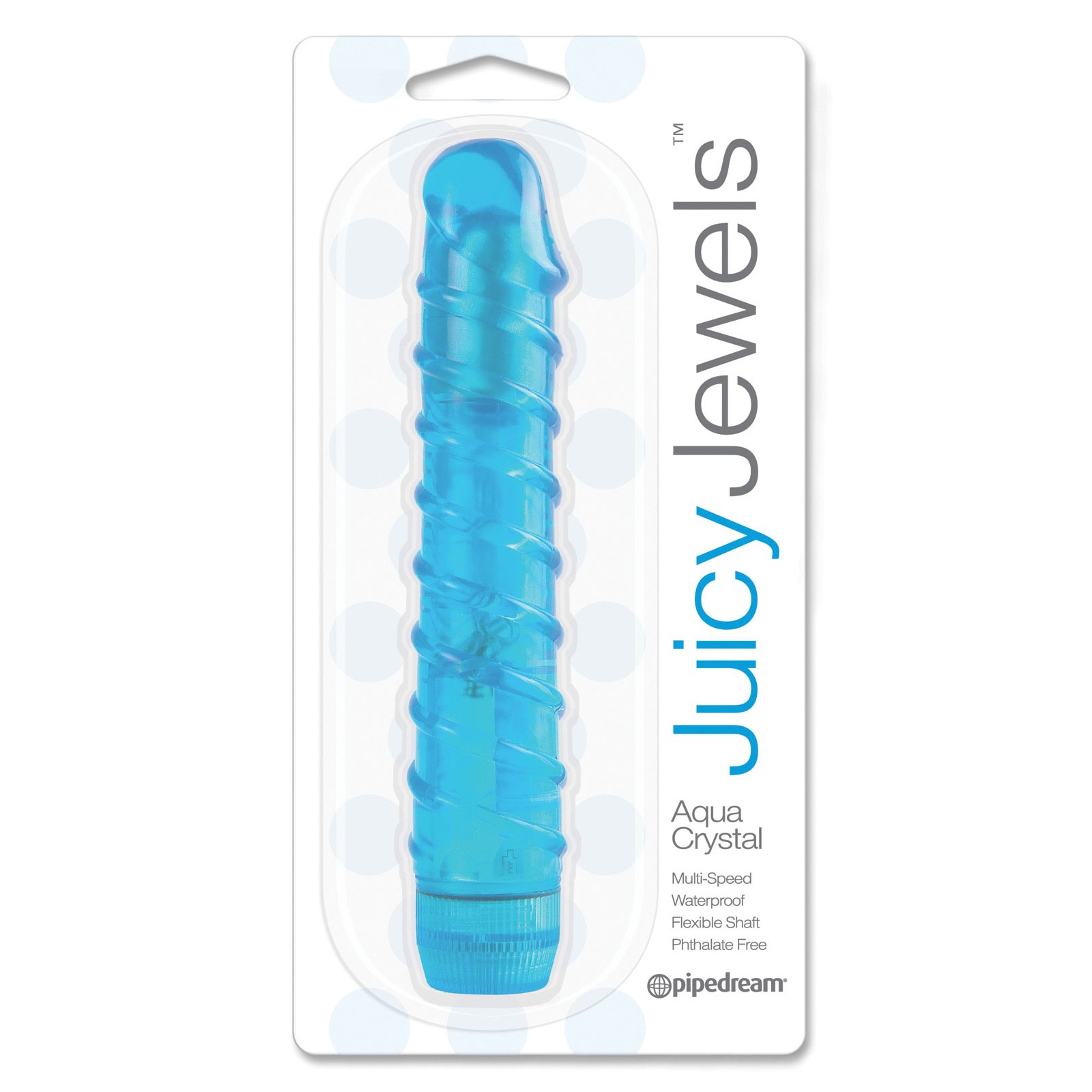 Juicy Jewels Aqua Crystal Vibrator - Blue