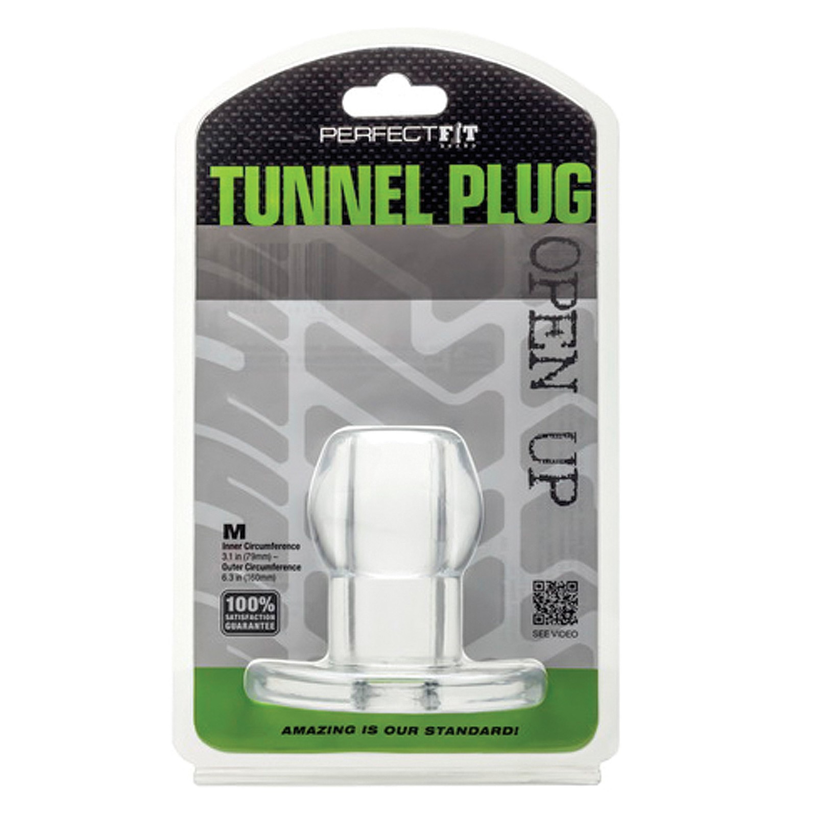 Perfect Fit Medium Tunnel Butt Plug Clear