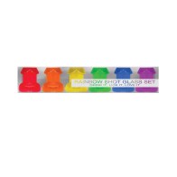 Rainbow Shot Glass Set Colorful Display