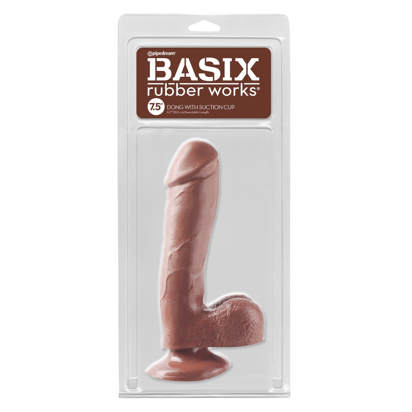 Basix Rubber Works 7.5" Dong with Suction Cup for Ultimate Pleasure