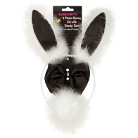 Bachelorette Bunny Set 3 pc with Bendy Ears - Fun Party Outfit