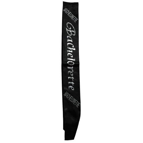 Bachelorette Non-Flashing Sash Black