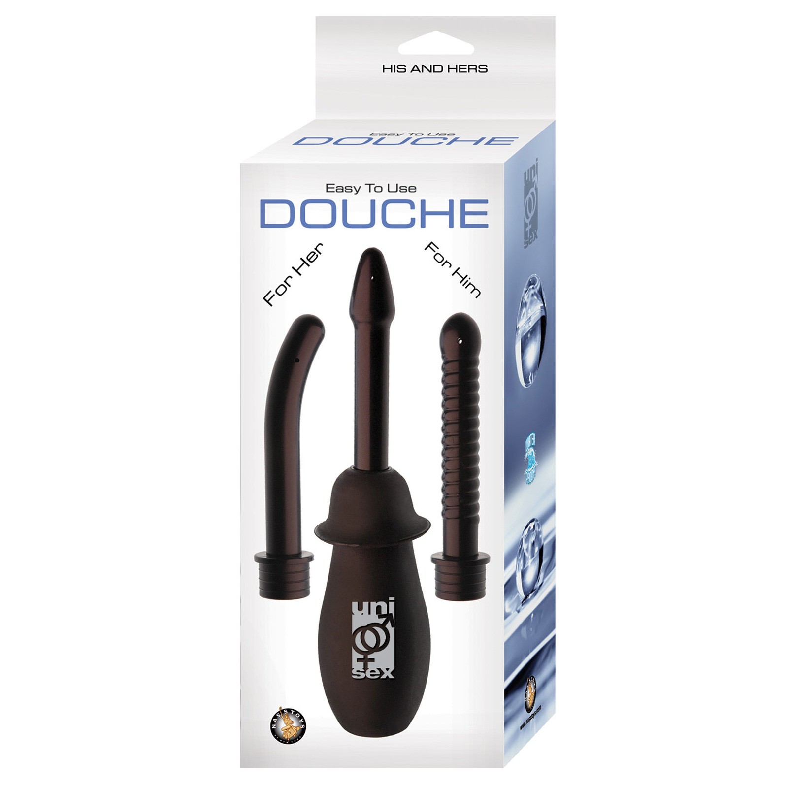 His and Hers Easy to Use Douche Black