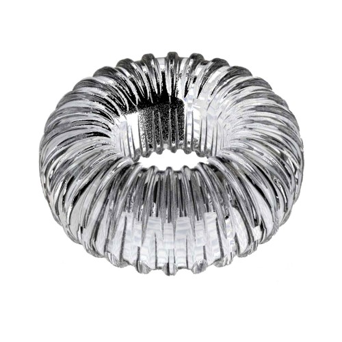 Perfect Fit Ribbed Cock Ring Clear