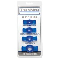 Titanmen Tools Cock Ring Set Blue