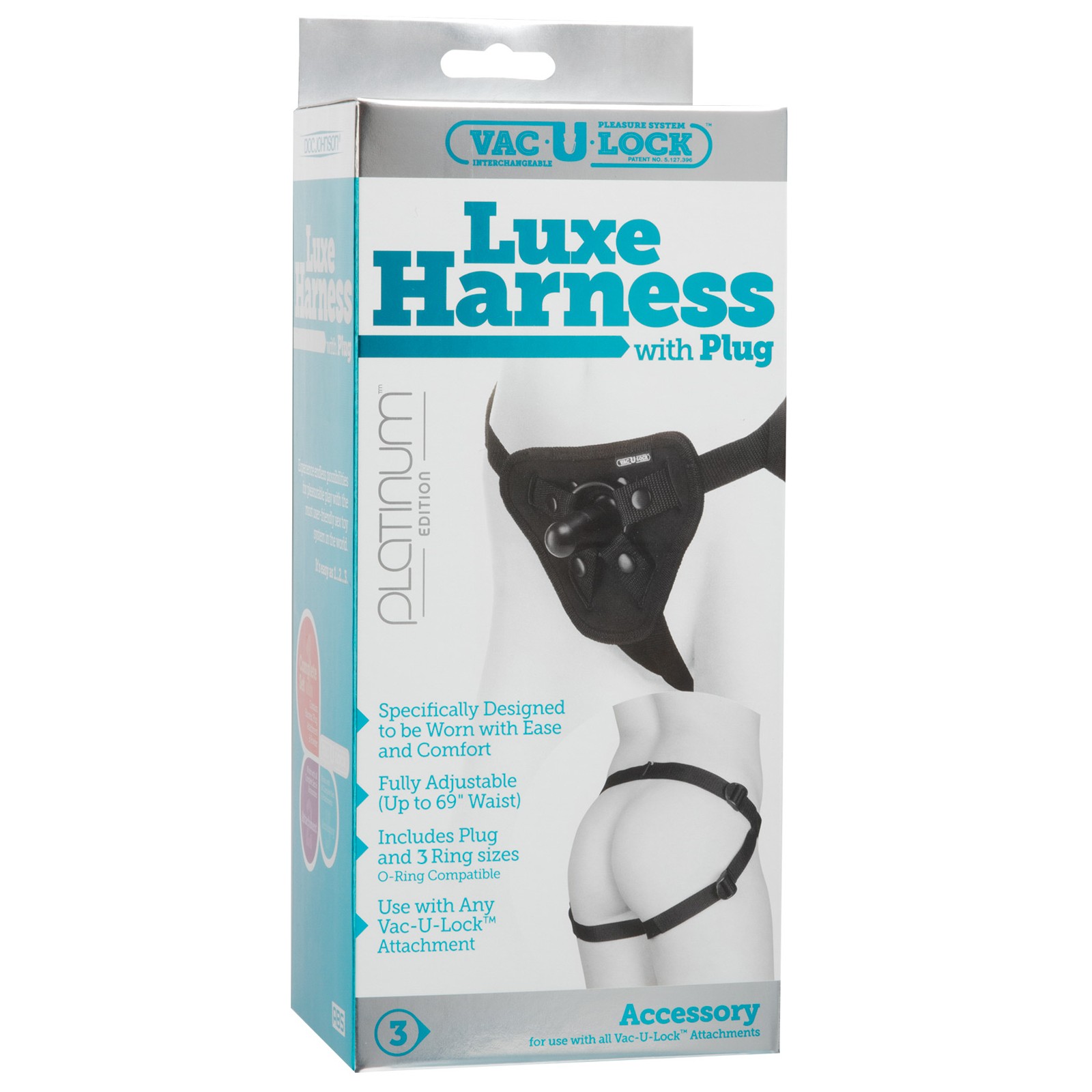 Arnés Luxe de Vac-U-Lock Negro