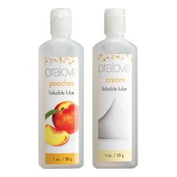 Oralove Duo Flavored Lube Peaches & Cream