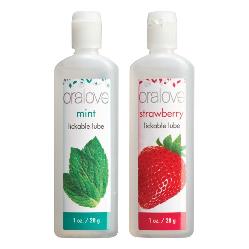 Oralove Duo Flavored Lube Strawberry Mint - Enhance Intimacy