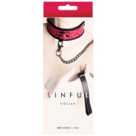 Sinful Pink Collar with Leash