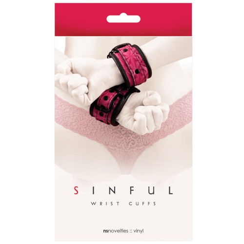 Sinful Adjustable Wrist Cuffs Pink