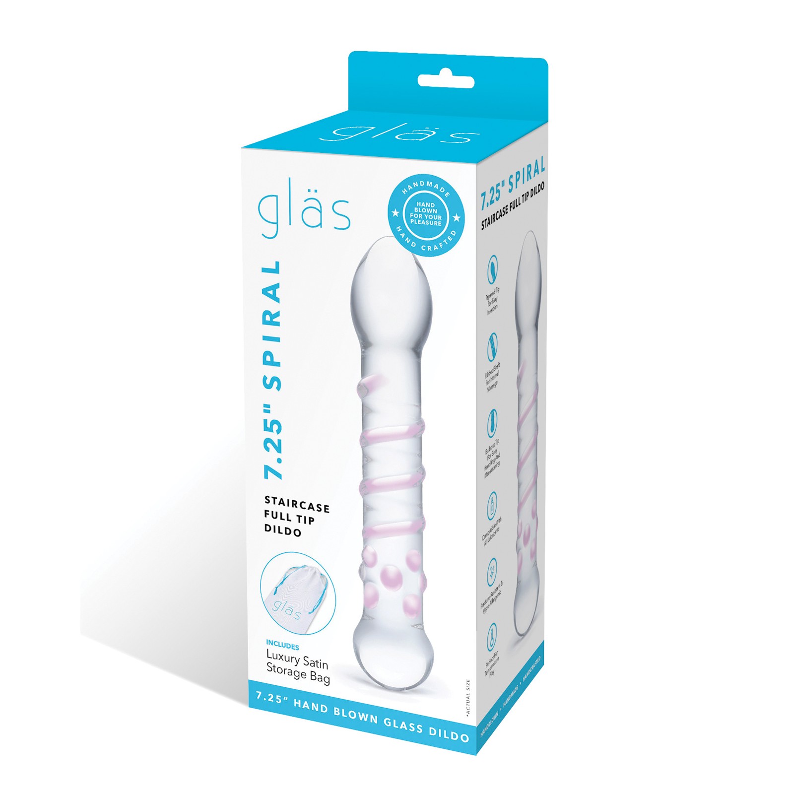 Glas Spiral Staircase Full Tip Glass Dildo for Ultimate Pleasure