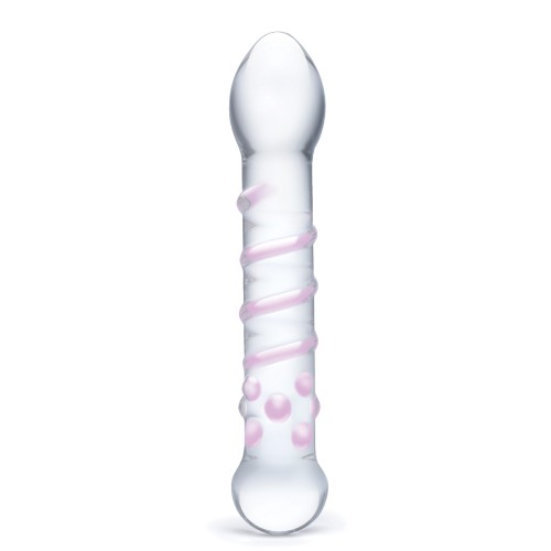 Dildo de Vidrio Spiral Staircase Punta Completa para Placer Supremo