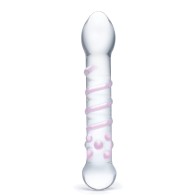 Dildo de Vidrio Spiral Staircase Punta Completa para Placer Supremo