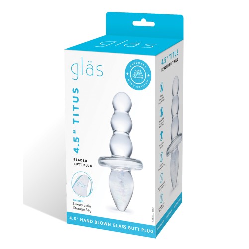 Plug Anal de Cristal Beaded Glas Titus