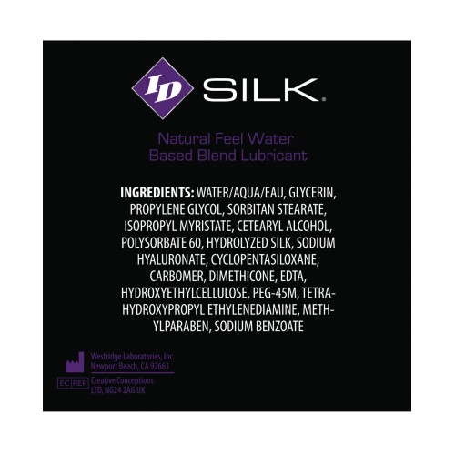 Lubricante ID Silk de Sensación Natural para el Placer