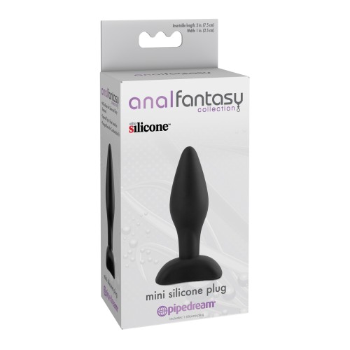 Plug Mini de Silicona Colección Fantasía Anal Negro