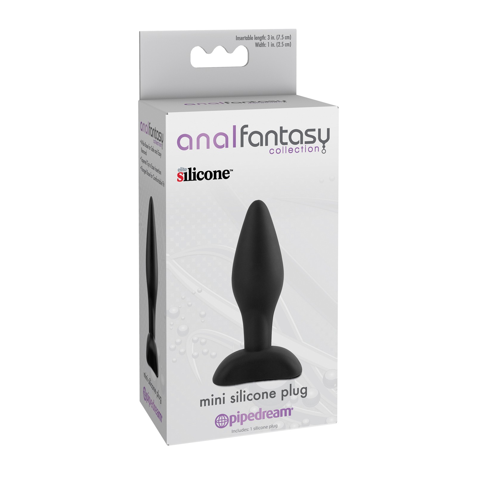 Anal Fantasy Mini Silicone Plug Black