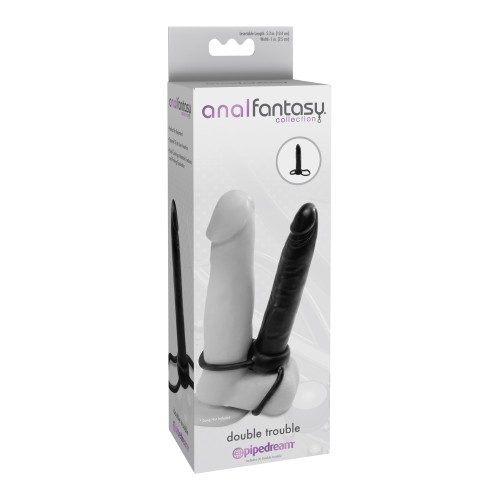 Anal Fantasy Double Trouble Strap-On - Black