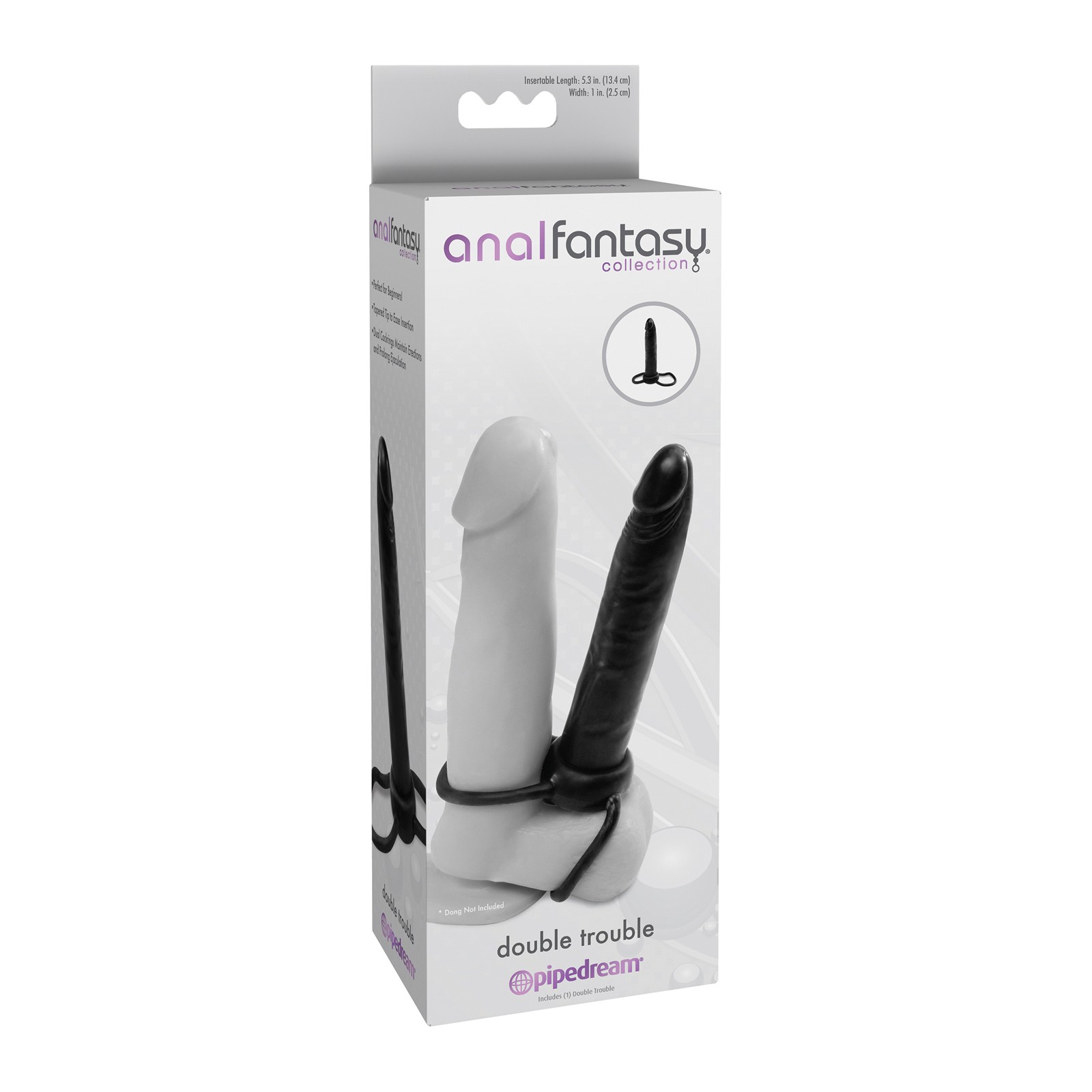 Anal Fantasy Double Trouble Strap-On - Black