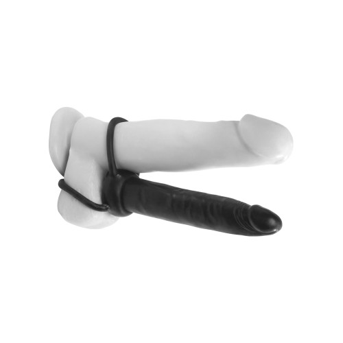 Strap-On Double Trouble de la Colección Fantasía Anal - Negro