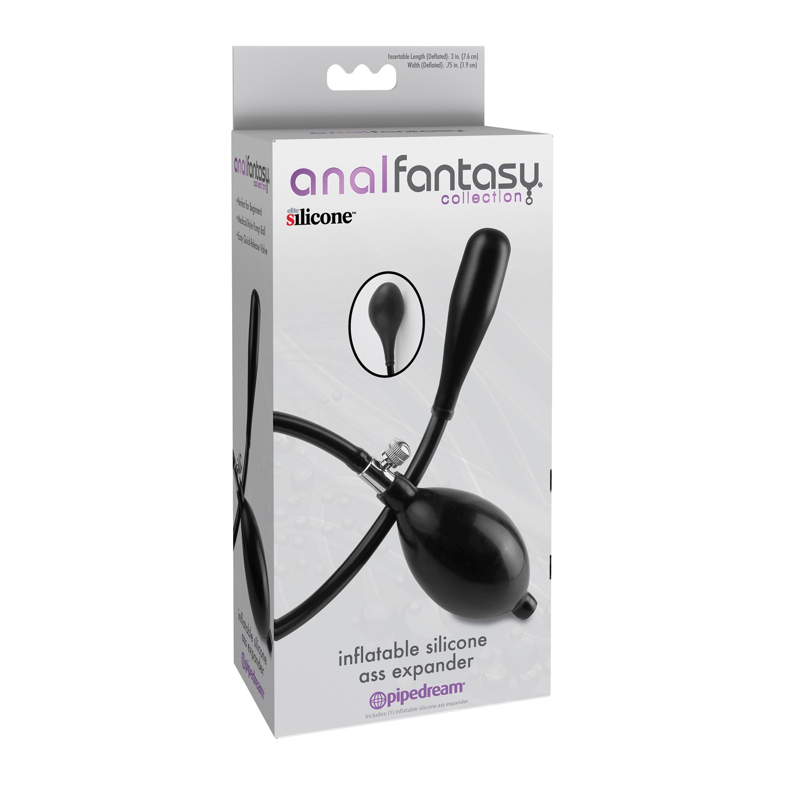 Expansor Anal Inflable de Silicona Negro