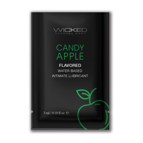 Wicked Sensual Care Aqua Water Based Lubricant - .1 oz Candy Apple | Flavorful Pleasure