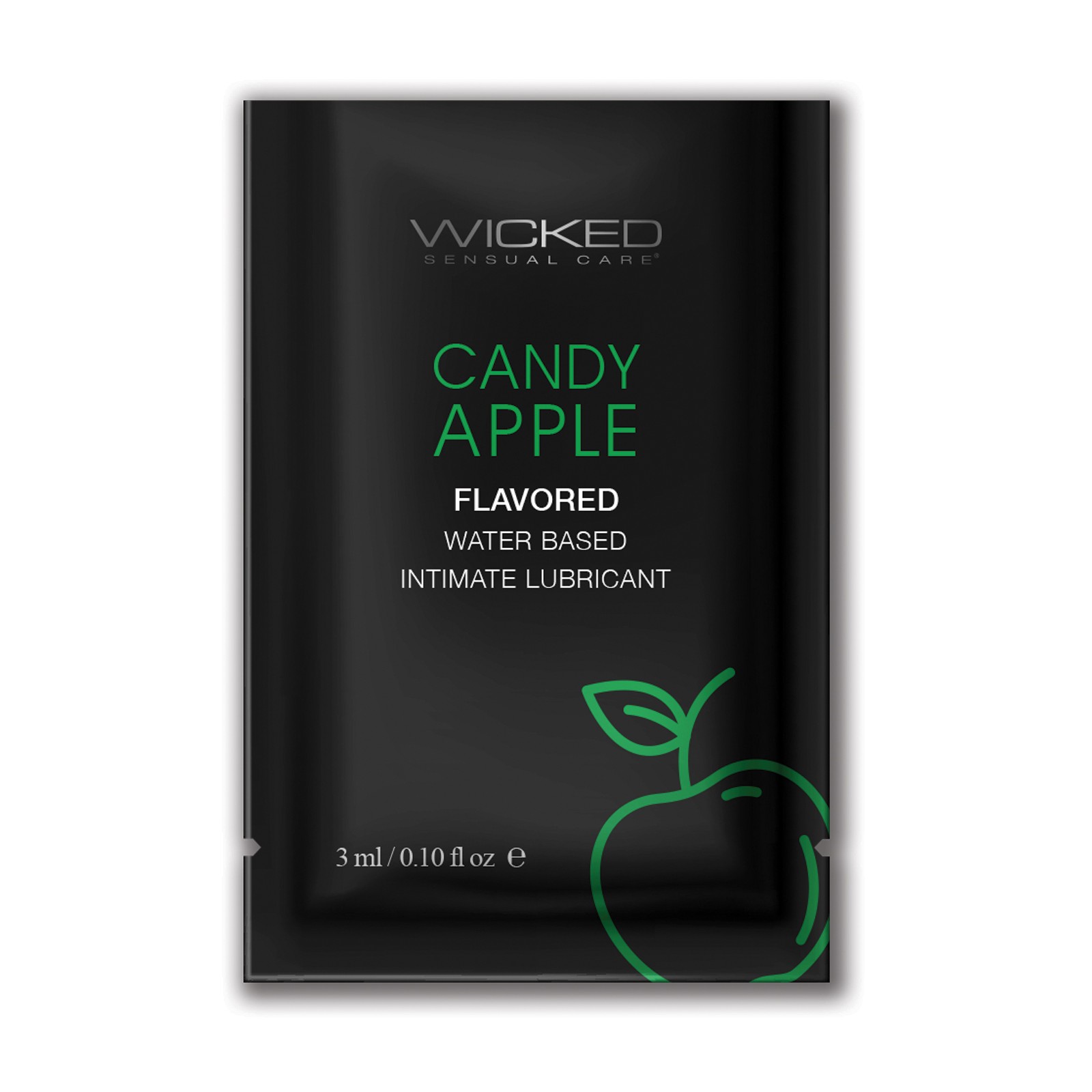 Lubricante a Base de Agua Wicked Sensual Care - .1 oz Manzana Caramelo | Placer Sabroso