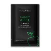 Lubricante a Base de Agua Wicked Sensual Care - .1 oz Manzana Caramelo | Placer Sabroso