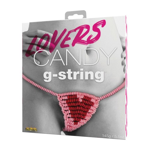 Lover's Candy Heart Edible G-String Assorted Colors