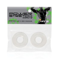 Ignite Power Stretch Donut Cock Ring Clear Pack of 2