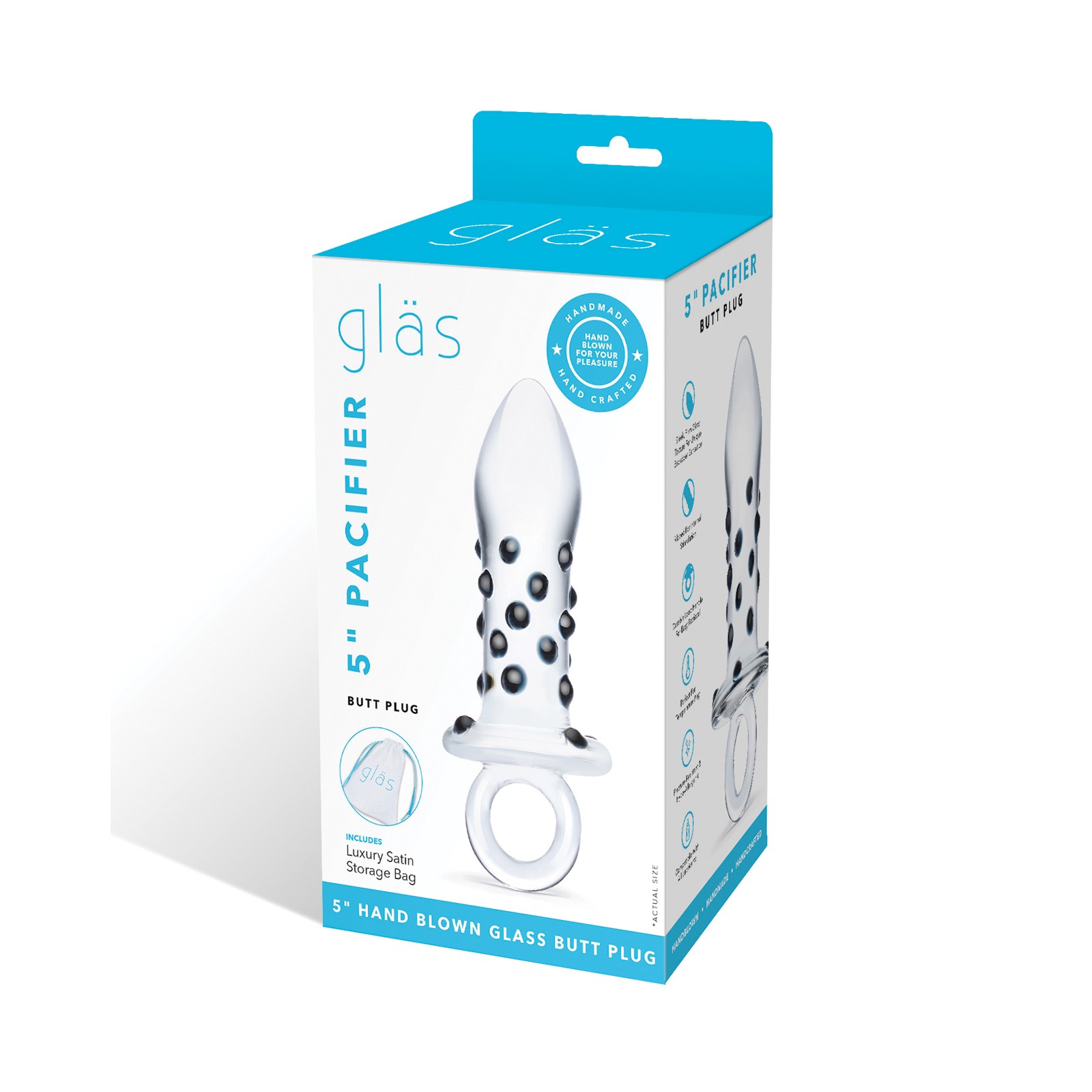 Plug Anal de Vidrio Pacifier para Placer Profundo