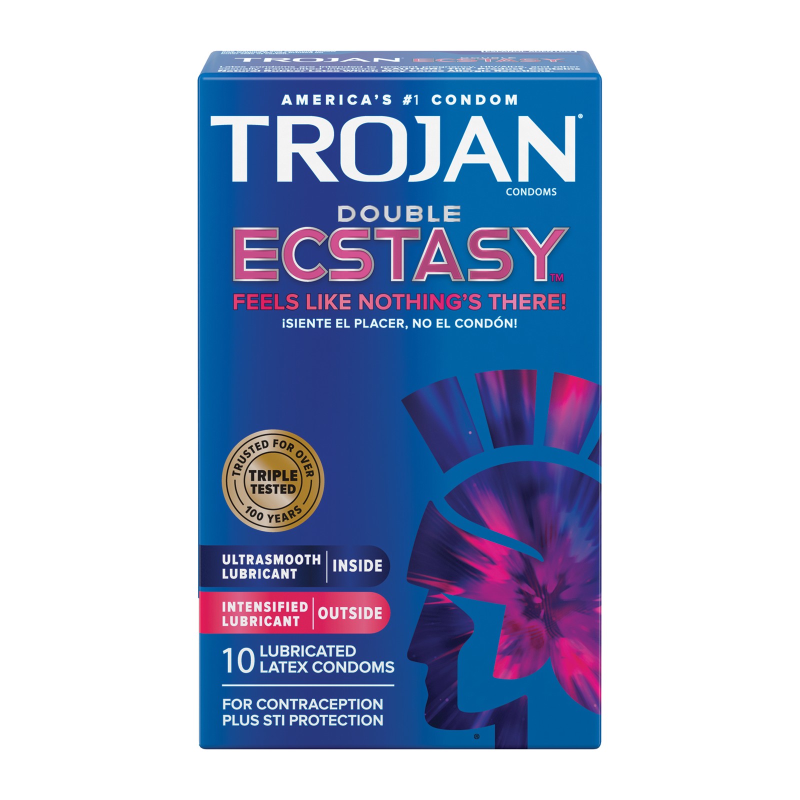 Trojan Double Ecstasy Condoms Box of 10