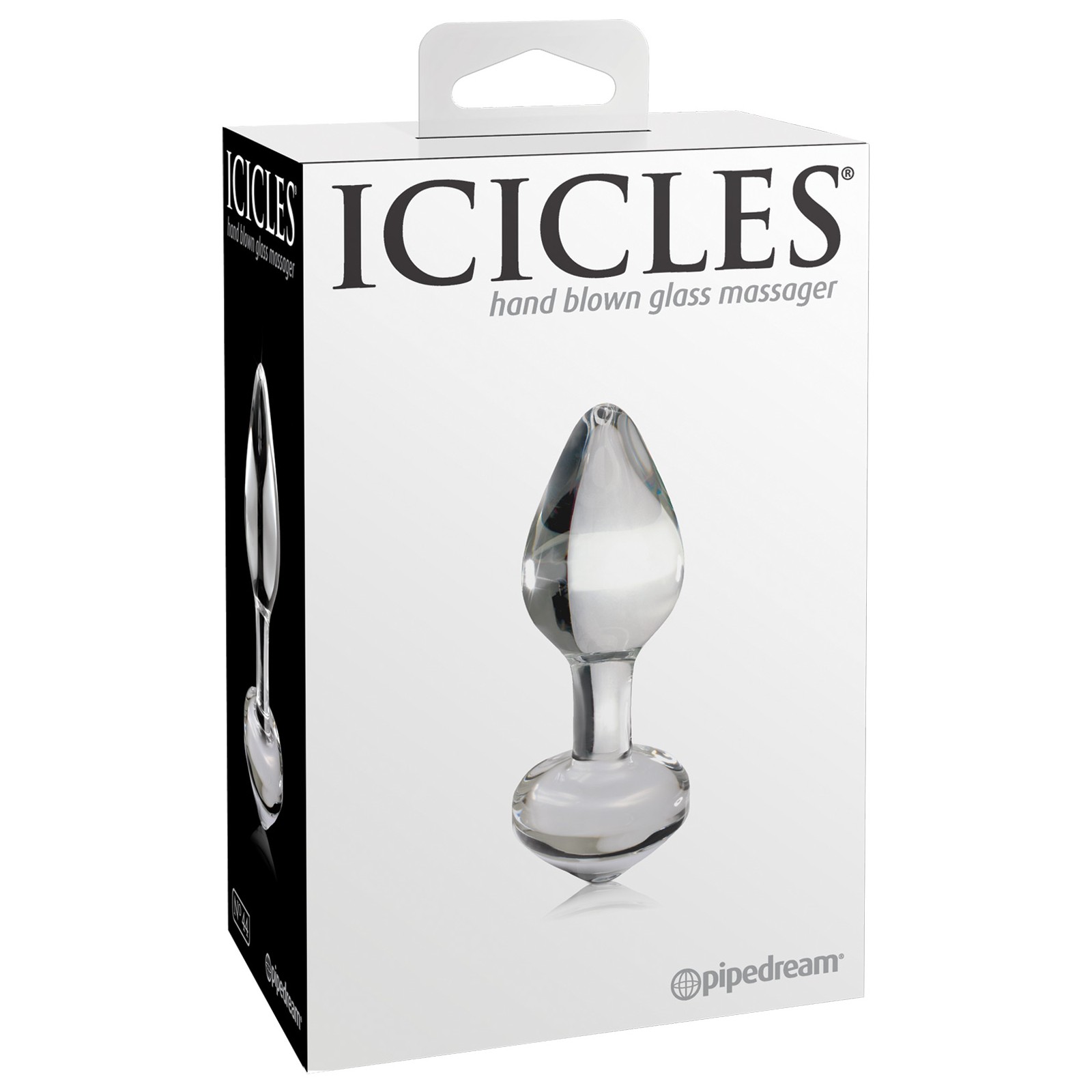 Icicles No. 44 Clear Glass Butt Plug for Beginners