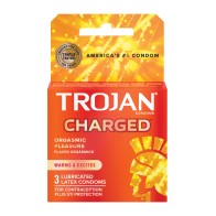 Condones Trojan Intensificados Charged para Placer Mejorado