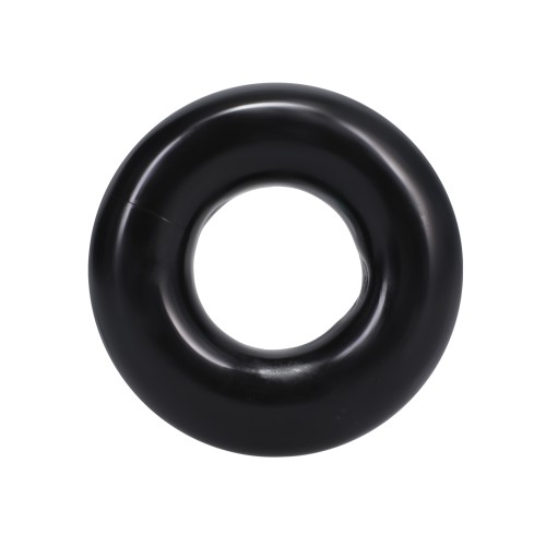 Rock Solid 3 Black Donut Ring