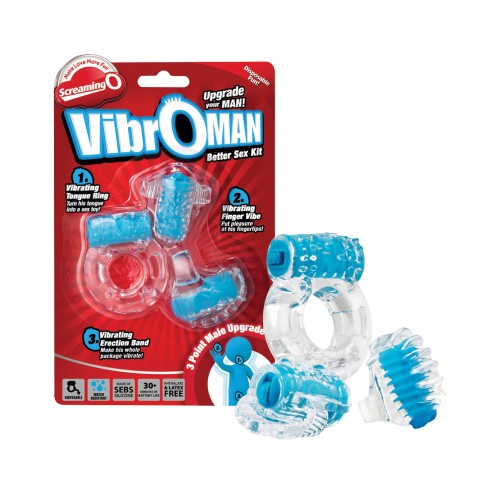 Screaming O VibrOMan Azul Kit de Inicio Vibrador