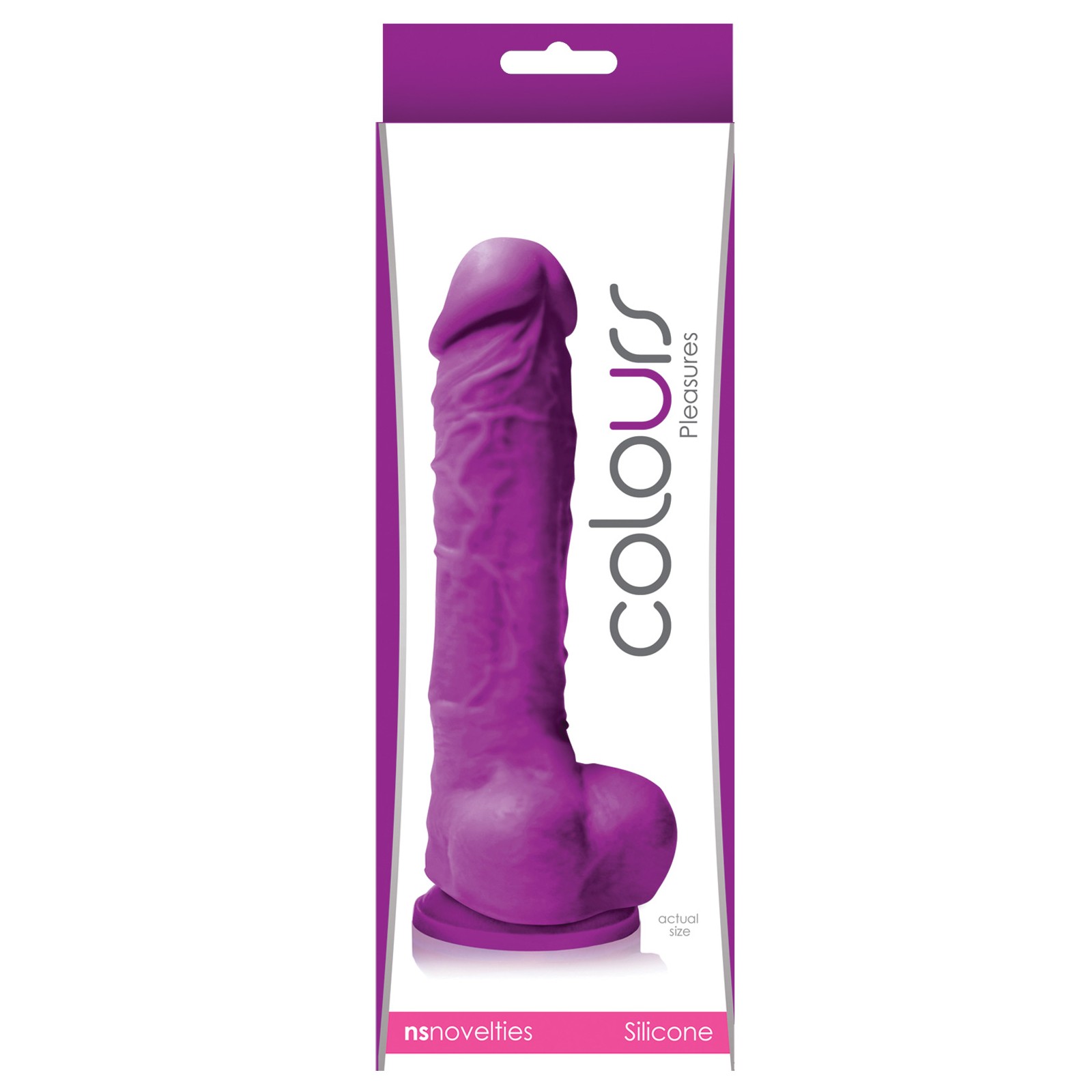 Dildo de Silicona de 5 Pulgadas con Base de Succión - Púrpura