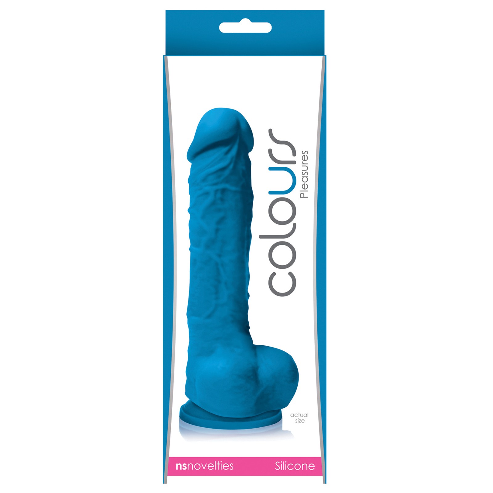 Dildo Colours Pleasures de 5" con Base de Succión Azul