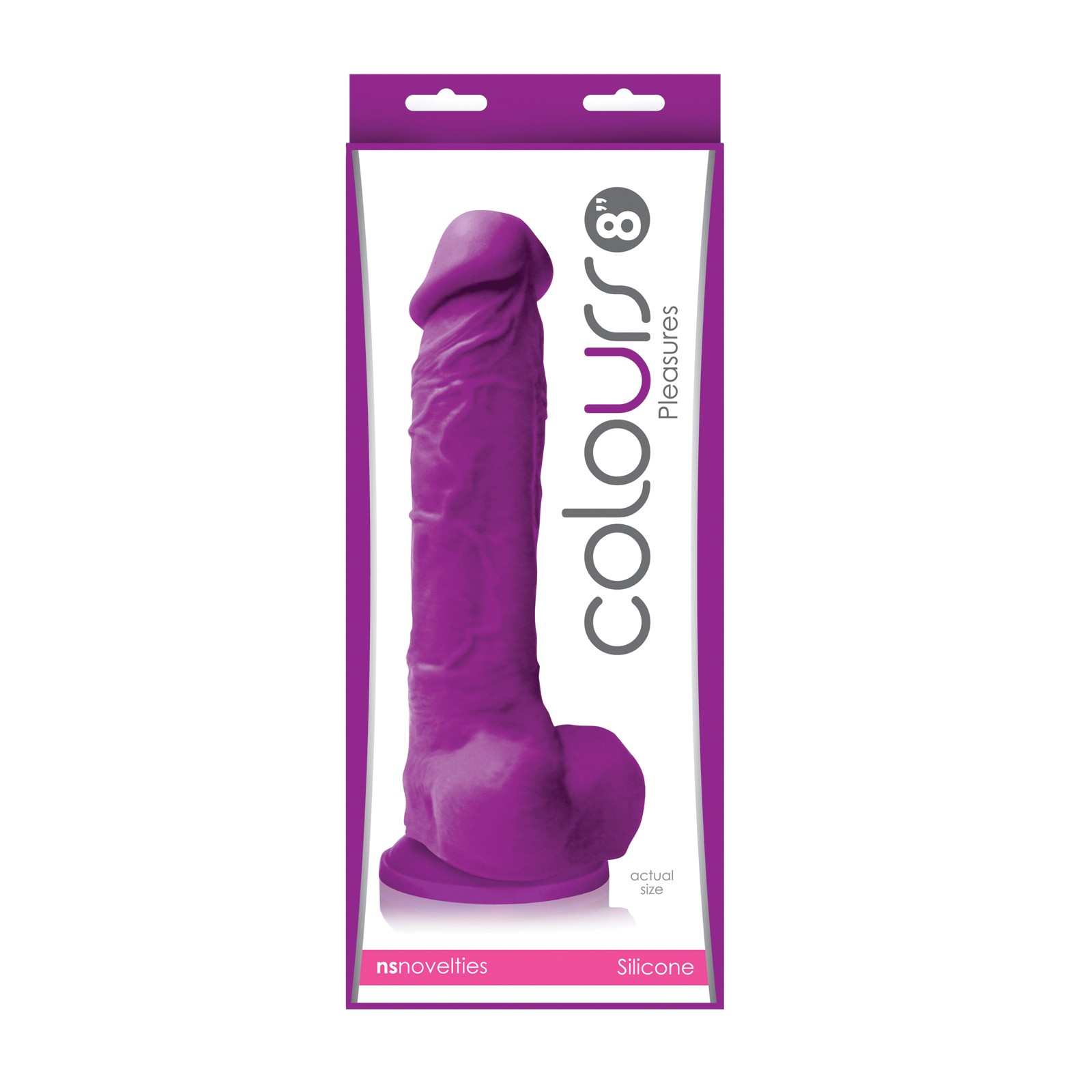 Dildo de 8" Colours Pleasures con Ventosa - Morado