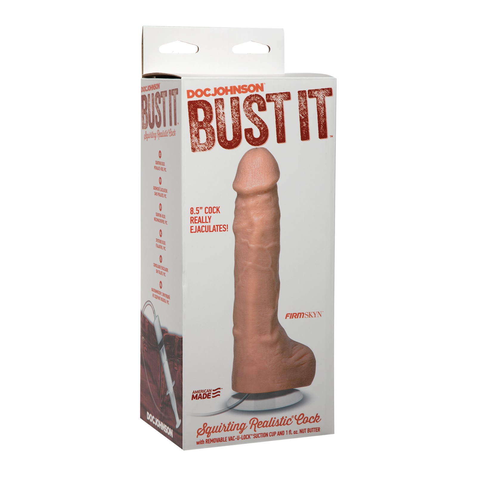 Bust It Squirting Realistic Cock with Nut Butter